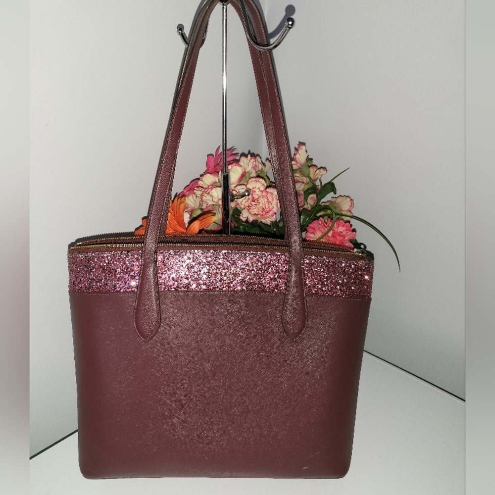 Elegant KATE SPADE Tote Bag with Glitter Accent